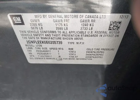 2014 Chevrolet Equinox Ls z USA, uszkodzony, nr VIN 2GNFLEEK6E6205739